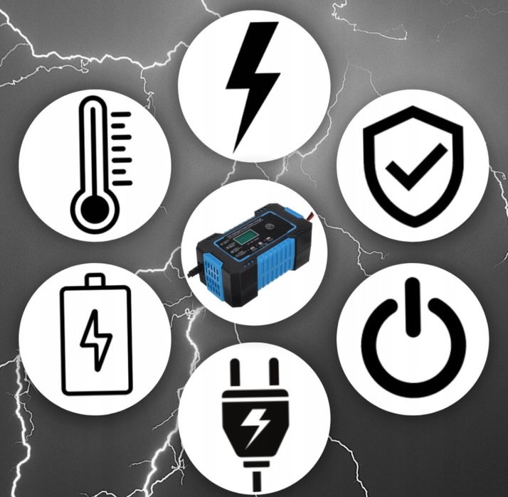 Prostownik do Akumulatorów Samochodowy Automatyczny z Funkcją Naprawy
