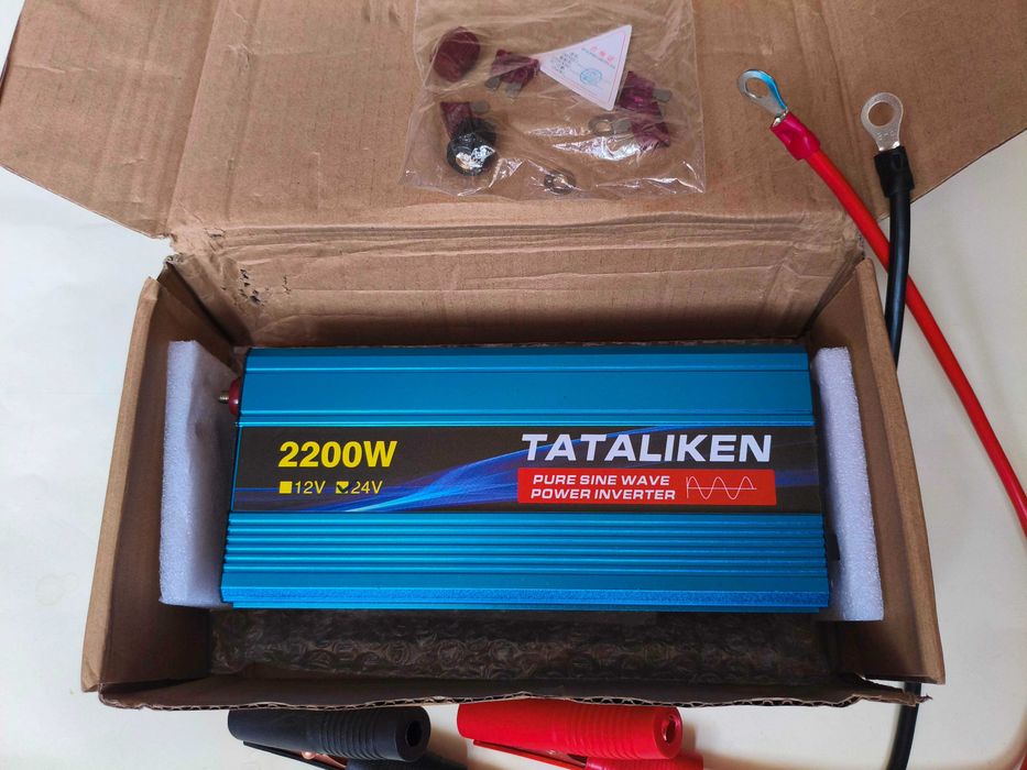 Новий інвертор (перетворювач) з 24В на 220В Tataliken 2200W(Вт). Чистий синус. LED дисплей. Швидка відправка