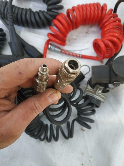 Kabel przewód spiralny do naczepy EBS ABS RÓŻNE wtyczka przejściówka powietrza elektryczny