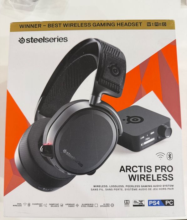 SteelSeries Arctis Pro Wireless PS4/PC  Nowe pady + 4 baterie