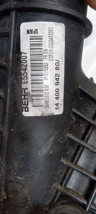 Radiador Agua Intercooler Peugeot / Fiat / Citroen  Motor 2.0 HDi