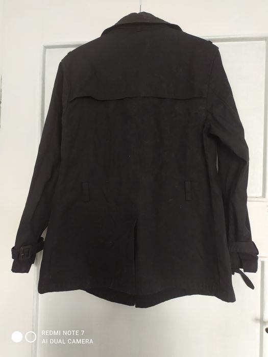 Bawełniany trencz krótki damski