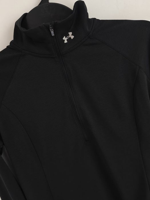 Under Armour bluzka długi rękaw sportowa damska czarna logowana M