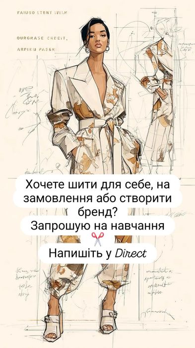 Курсы  кроя и шитья (только индивидуальные занятия) от 700 грн