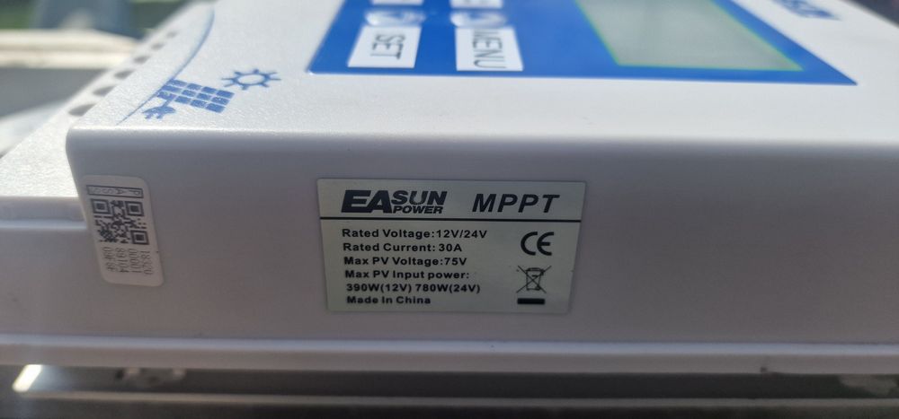Easun 30A 12v 24V Regulator ładowania MPPT