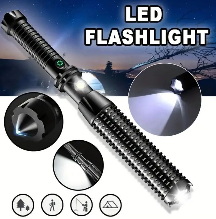 Ліхтар світлодіодний + COB, акумуляторний USB