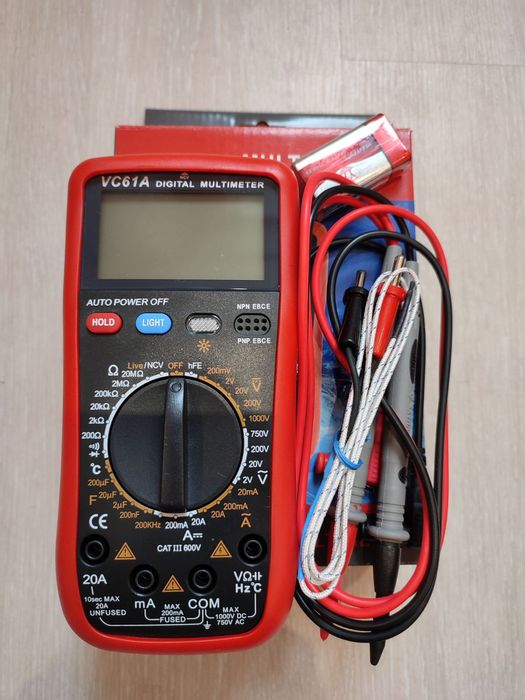 Мультиметр  тестер  VC 61A  тестер с термопарой