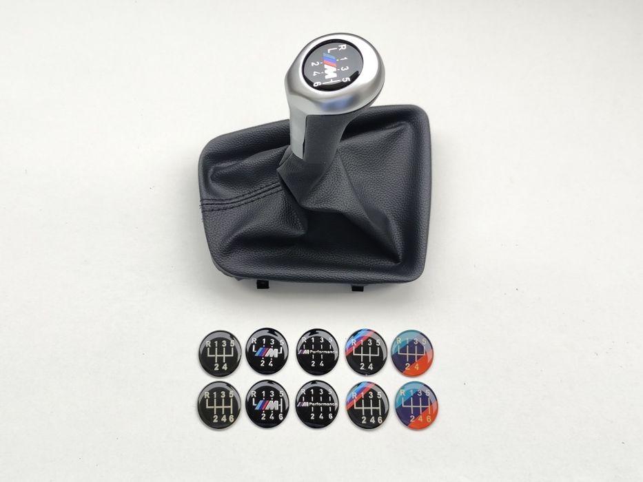 Manete Moca Manípulo Alavanca e Fole velocidades BMW Pele Perfurada Mate Madeira Cromada 5 6 M E46 Serie 3 Mudanças Novo