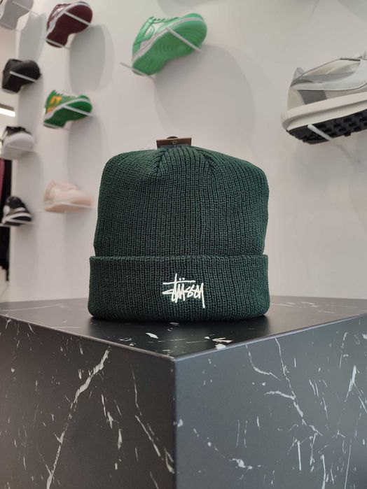 Шапка STUSSY Basic Cuff Beanie Dark Green
