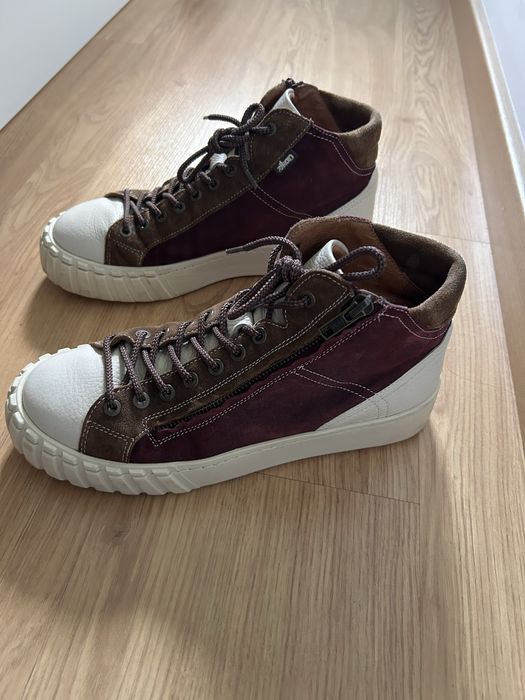 Tenis botas zillian camurca e pele