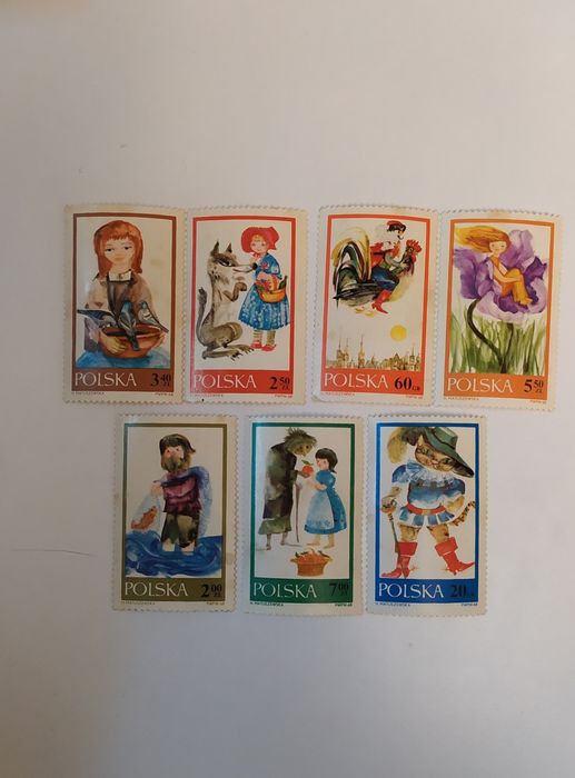 Polska 1968 – Postacie z baśni – kompletna seria 8 znaczków MNH – Hann