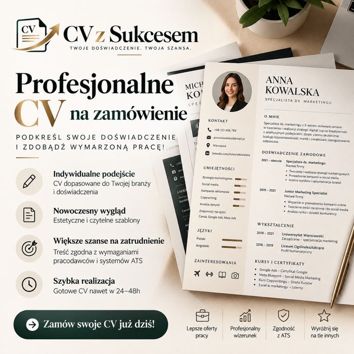 CV z Sukcesem - profesjonalne CV na zamówienie