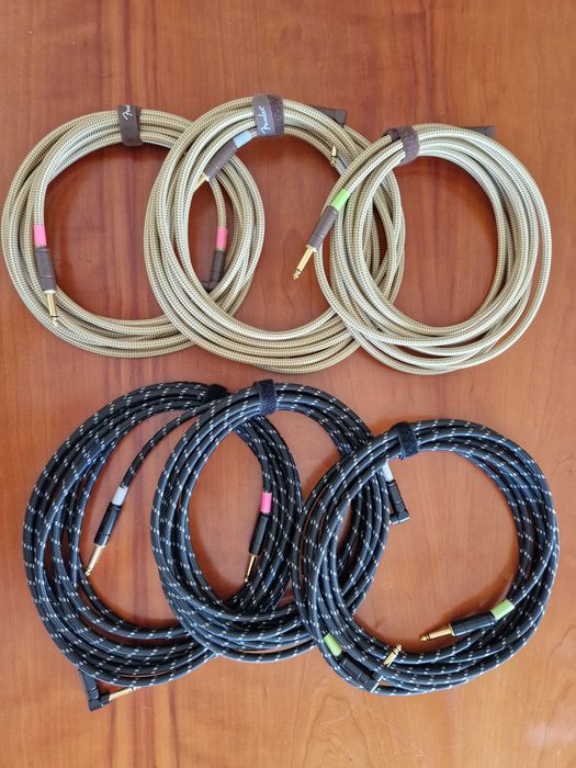 Cabos de guitarra Fender Deluxe Tweed (Preto/Amarelo)