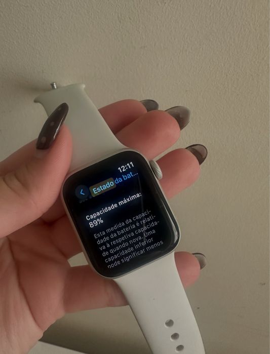 apple watch relógio SE 2022 40mm gps+cellular 2 geracao white silver