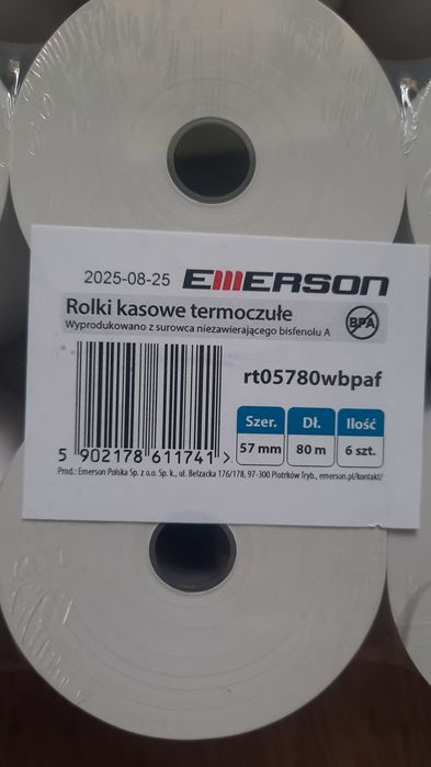 Rolki kasowe termoczułe Emerson 80m