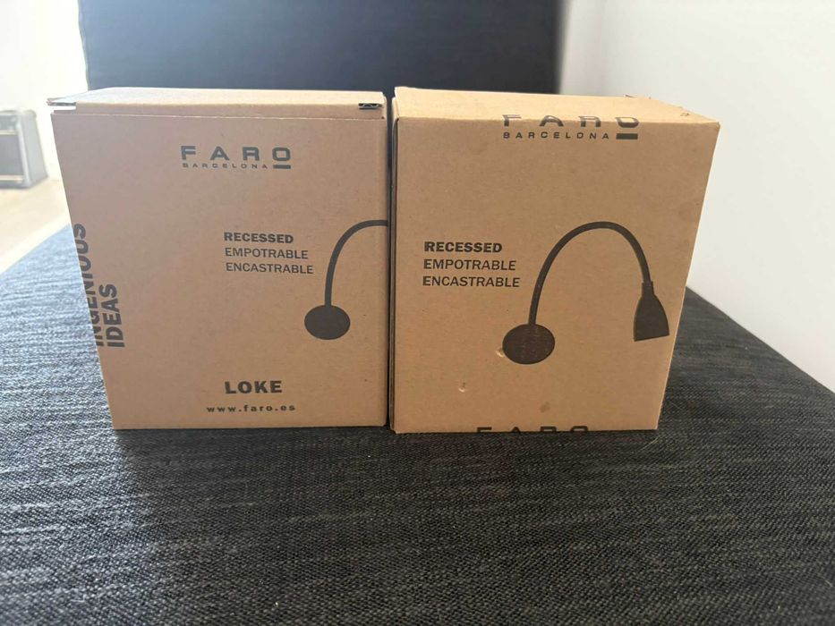 Dois Candeeiros de Parede FARO BARCELONA Loke Prateado