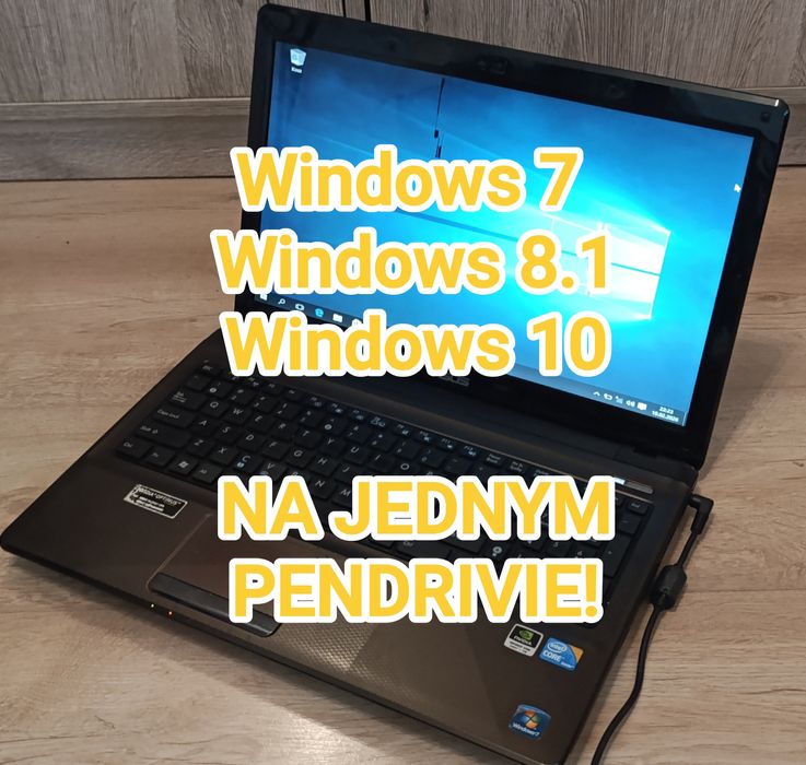 Bootowalny pendrive instalacyjny z 3 Windowsami! + pełna wersja Office