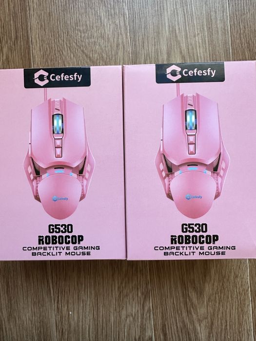 Дротова ігрова мишка T-WOLF G530 Pink RoboCop