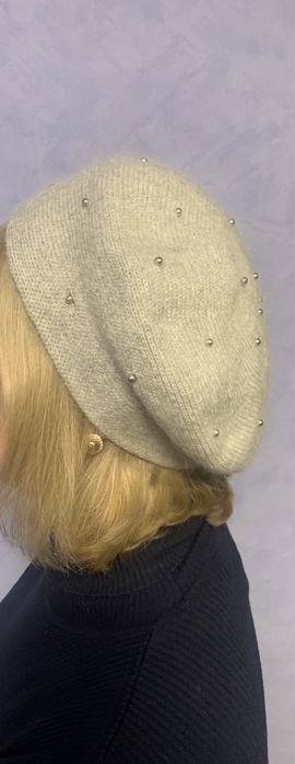 Берет зимний серый