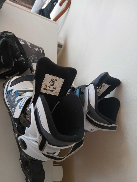 Patins em Linha e Protecoes