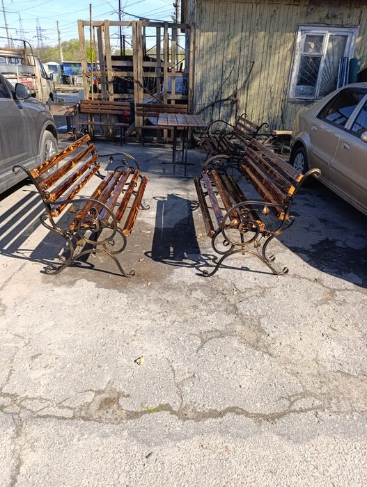 стол лавочка садовая
