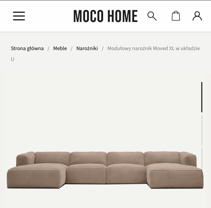 Kanapa Moco Home narożnik sofa
