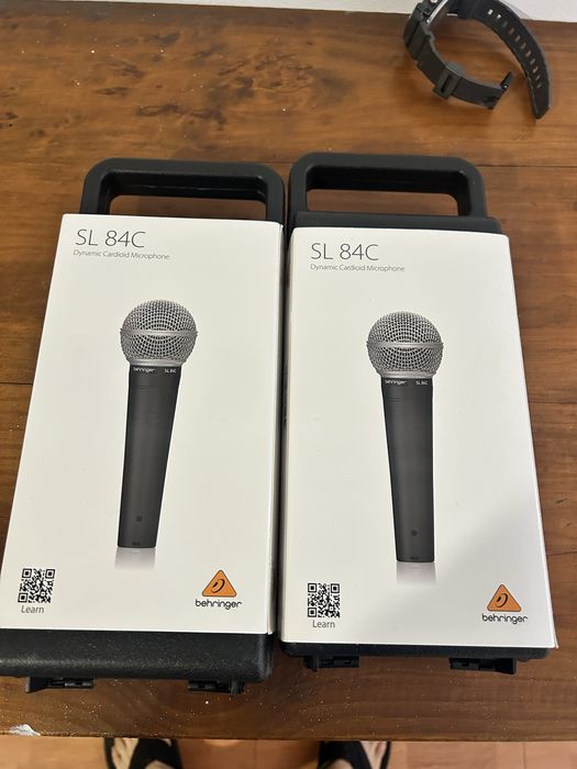 Pack 2 Microfones Behringer SL 84C + Cabos XLR (Na Caixa)