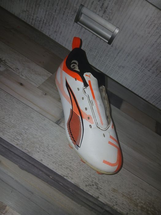 Korki Puma Biało Pomarańczowe