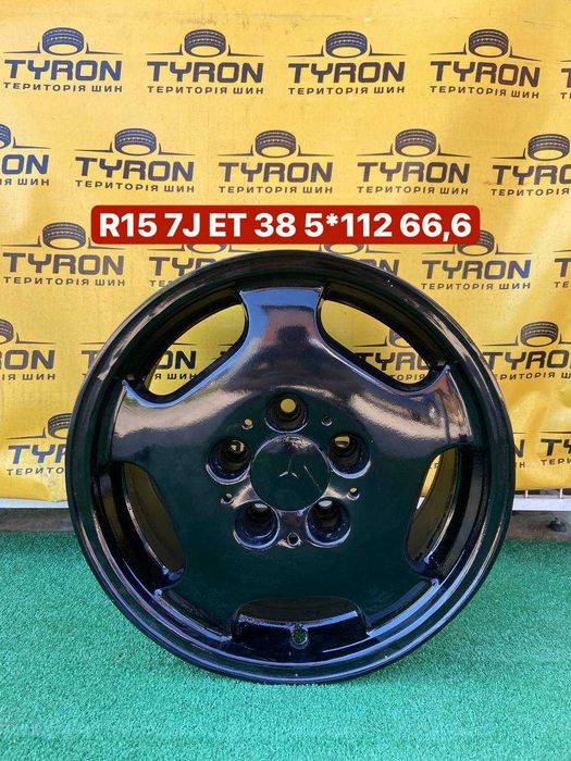 Диски титанові нові R15 5*112 7J ET38 DIA66,6 кт чорні