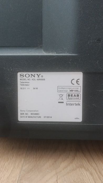 Tv Sony 40" + uchwyt na ścianę