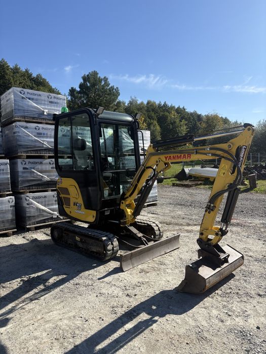 Minikoparka koparka Gąsienicowa  Yanmar sv18  2 tony 2200mth   stan bdb 3 łyzki szybkozlacze lehnhof ms01 vio20 jcb kubota