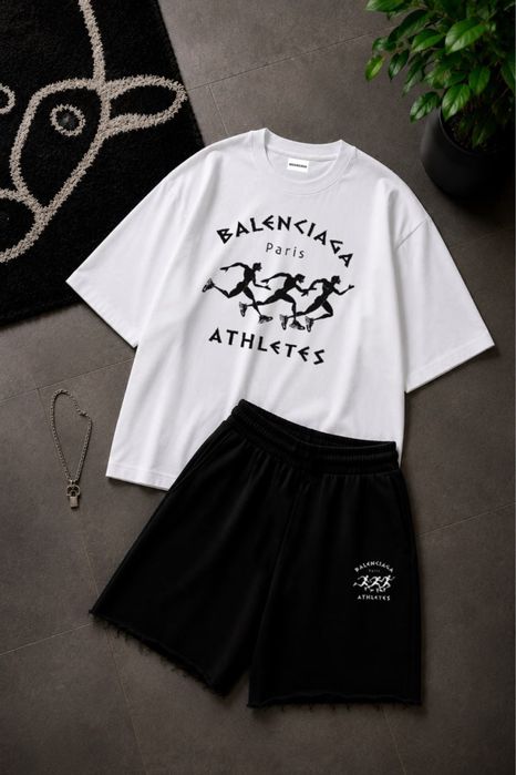 Оверсайз комплект Balenciaga / Футболка и  Шорты Баленсиага