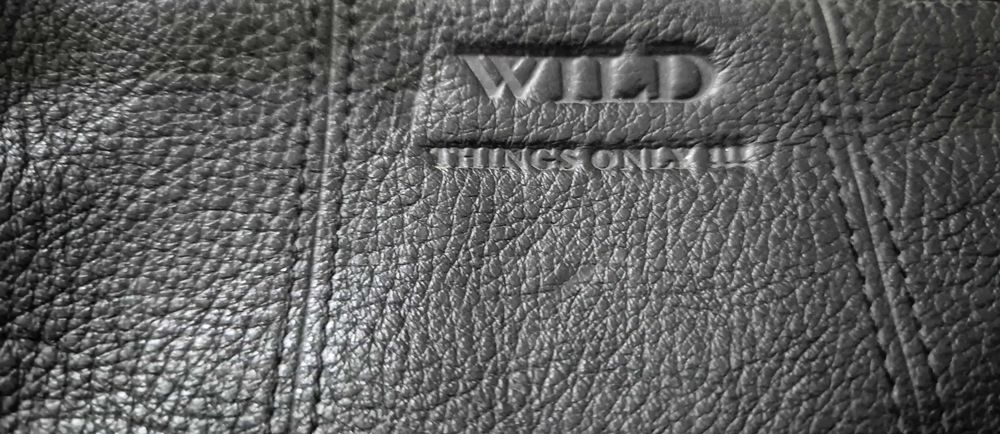 Saszetka męska na dokumenty dwukomorowa czarna