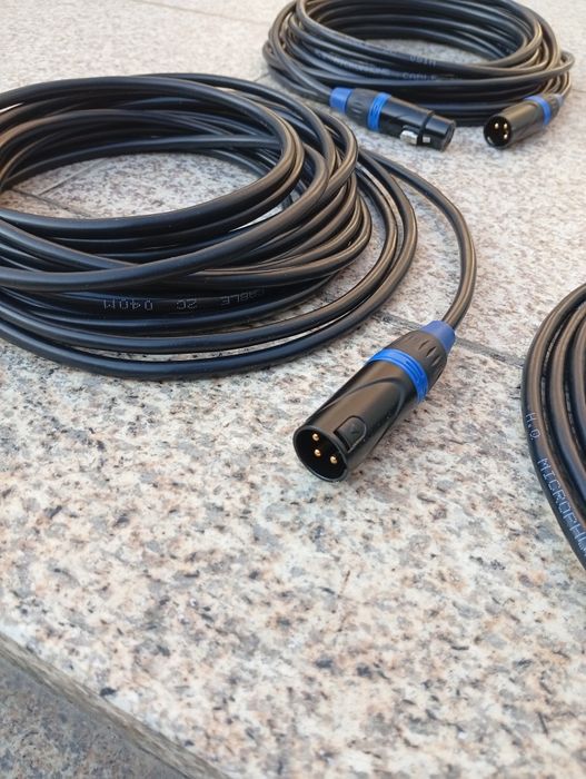4 cabos xlr 10m Novos