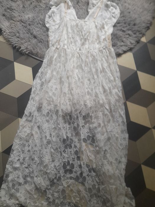 kombinezon koronkowy krótkie spodenki narzutka boho  roz uni