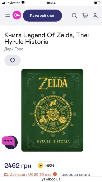 Книга Legend Of Zelda Аніме Відеогра