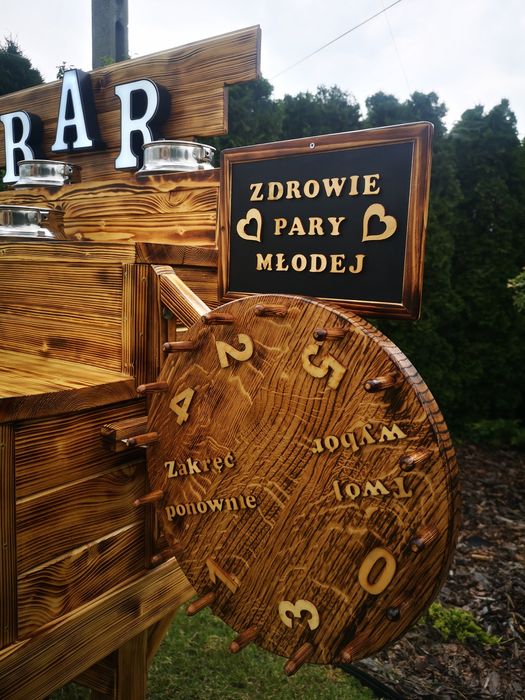 Alkoruletka Alkobar Bar wesele LED 18 dekoracja 3D osiemnastka stelaż