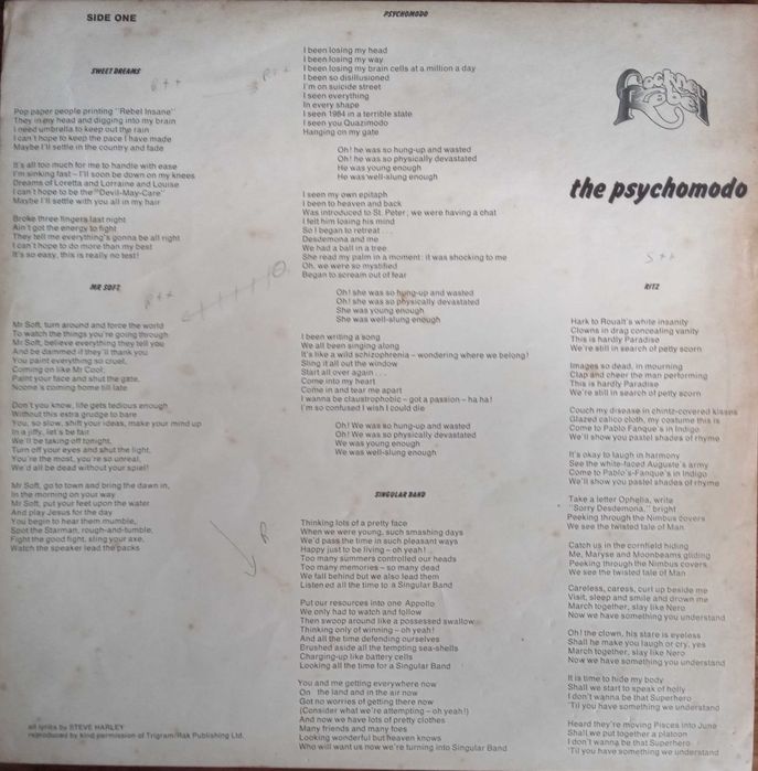 Cockney Rebel	- - - - -	The Psychomodo	- - - - -	LP