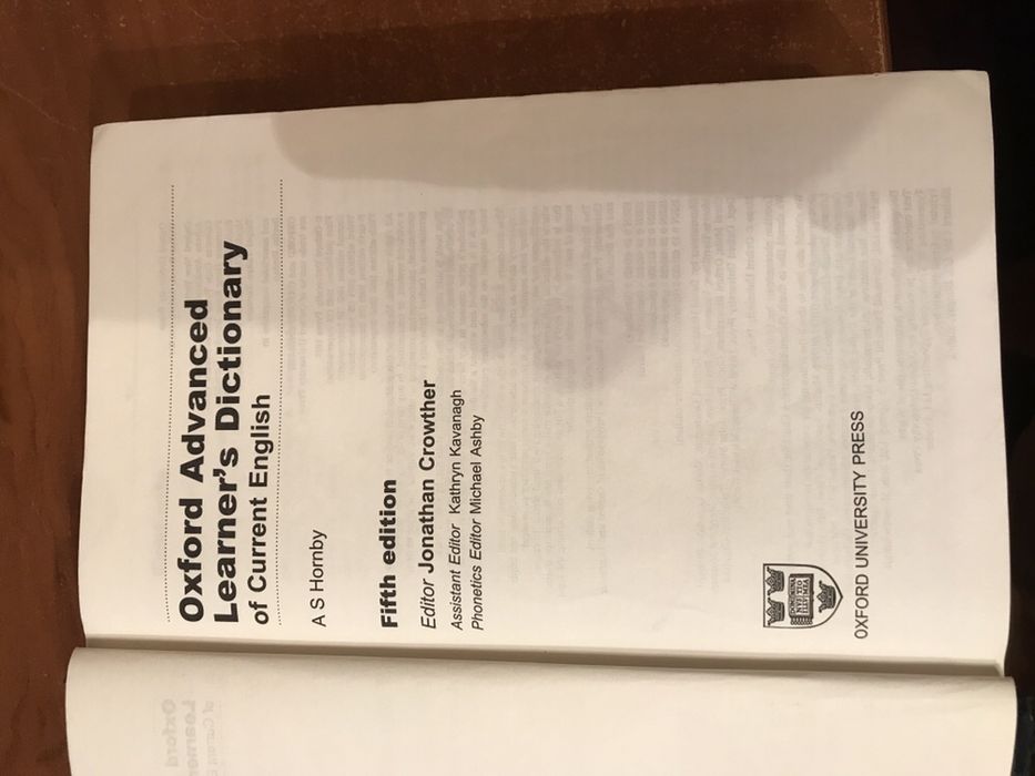 Oxford Advanced Learner’s Dictionery
