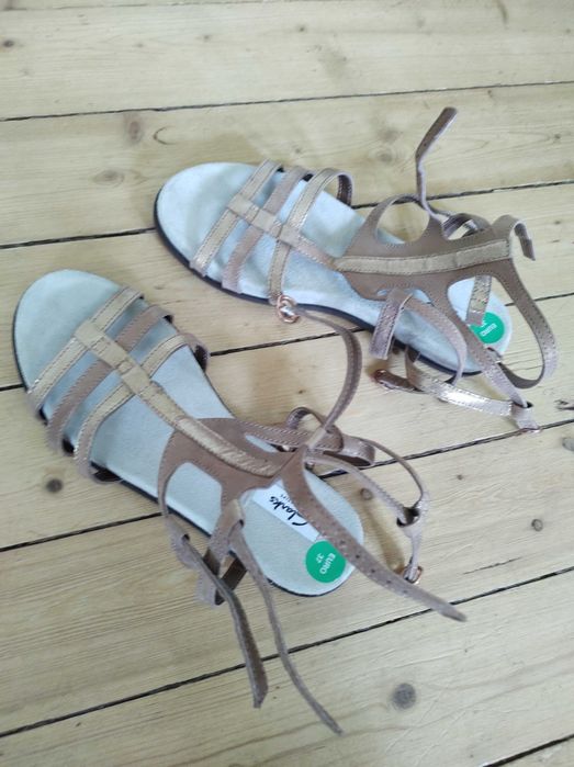 Clarks 36/37 nowe bez metki sandałki rzymianki skóra
