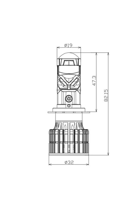 Міні лінзи Led лампы Decker LED GL-01 H7 H11 HB3 55W 6000K 8000Lm CAN