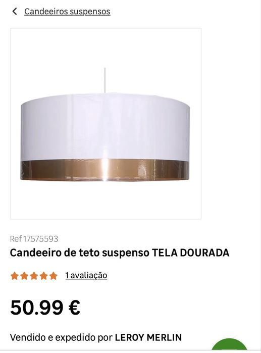 2 Candeeiros de tela suspenso