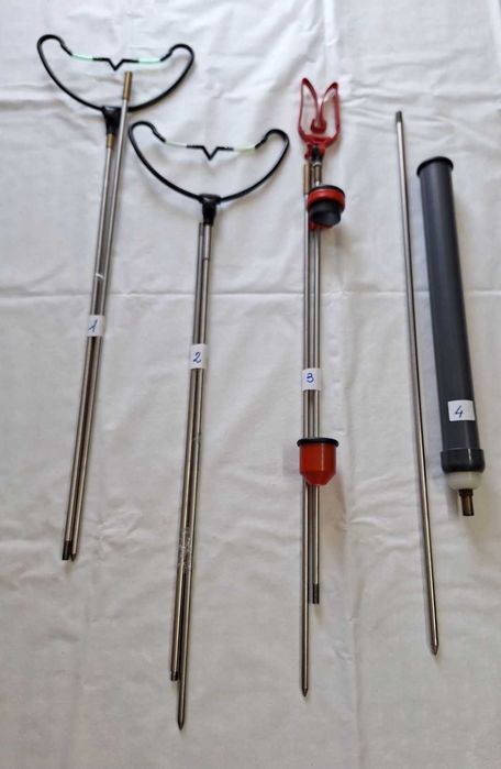 Cabo para suporte de cana de pesca, em inox+ acessório - duplo