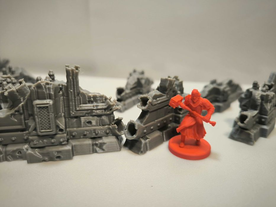 Małe zrujnowane murki SCI-FI Zestaw RPG Diorama Makieta Wargaming