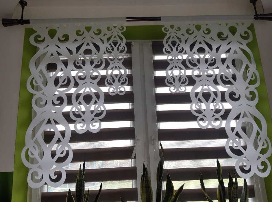 Firana panel ekranowy 60x100 cm żakard dekoracja okienna 2 sztuki