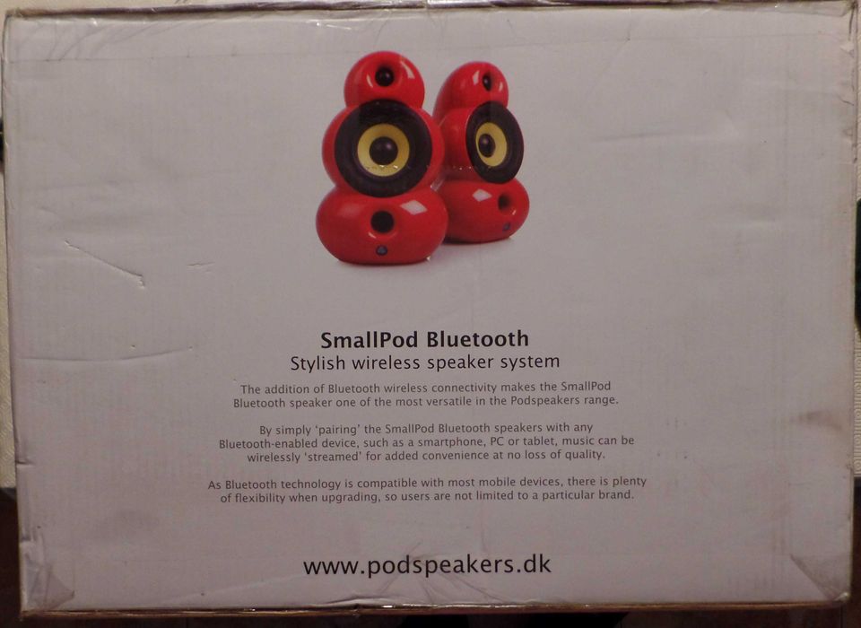 Colunas SmallPod Bluetooth MKII Vermelhas – Novas e Seladas