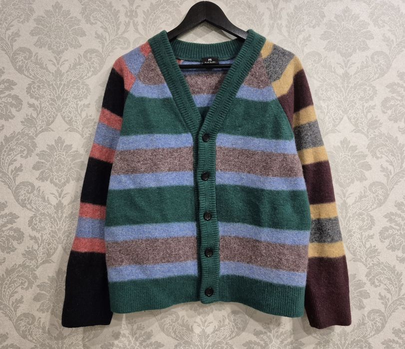 Шерстяной свитер Paul Smith Multicolor Striped Cardigan