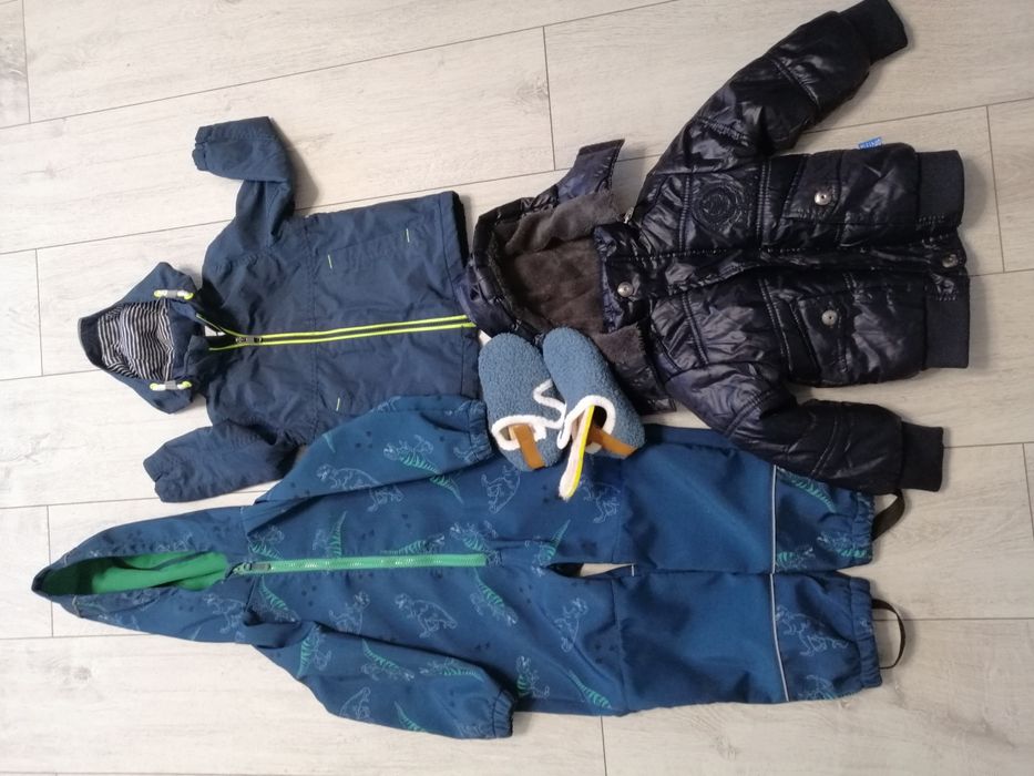 Zestaw Kombinezon rozmiar 98 zimowy kurtka wiosenna jesień 92 buty 17