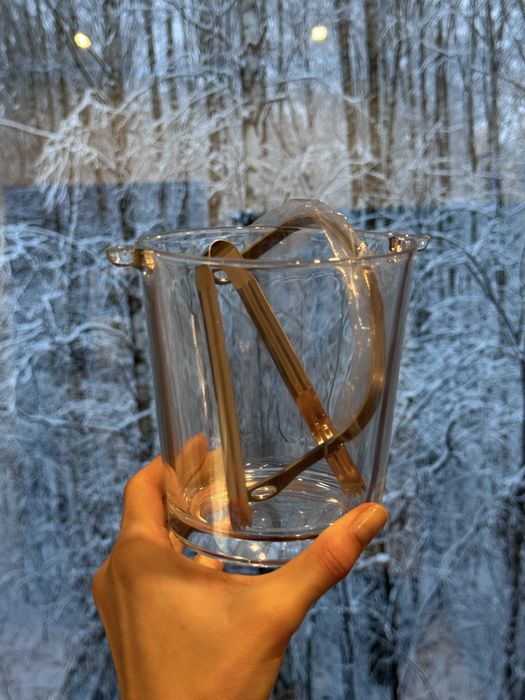 Wiaderko, pojemnik szklany na lód