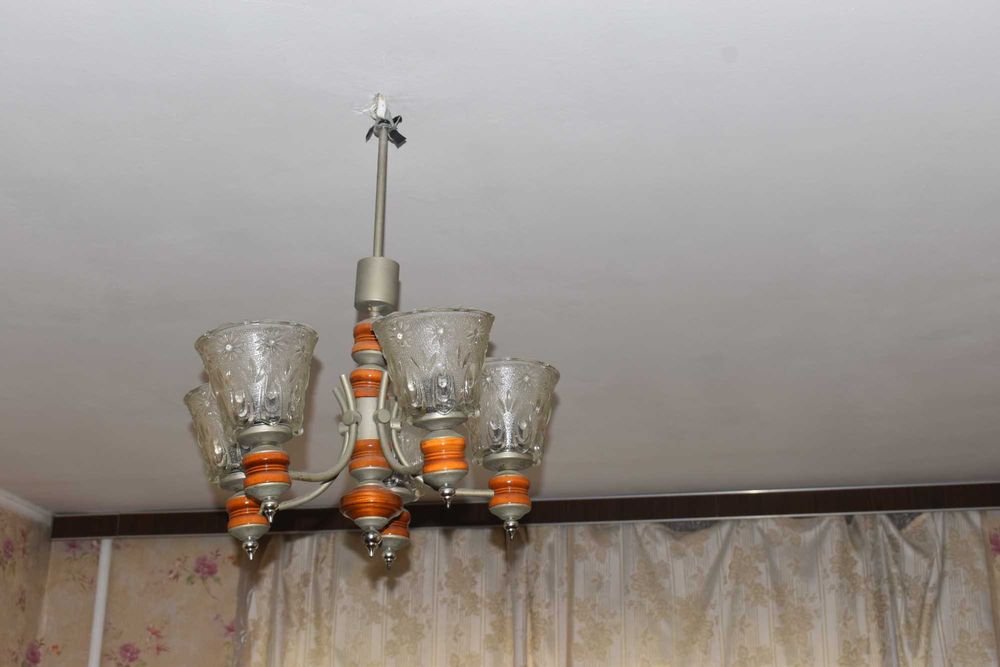 Винтажная люстра СССР! Люстра на 5 плафонов СССР!: 350 грн. - Освещение ...